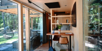 Tiny house container woning met Jacuzzi Whirlpool en Rooftop