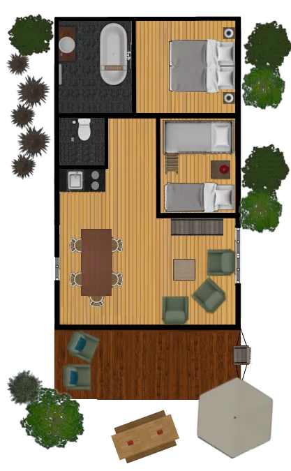 Glamping Nederland plattegrond