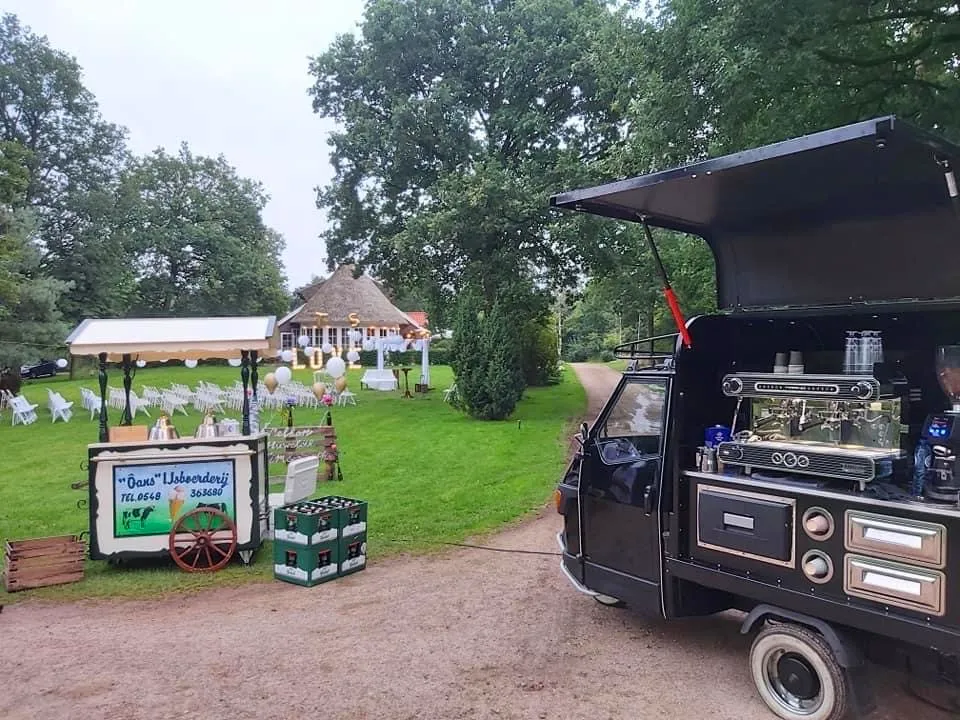 Festival bruiloft in Overijssel