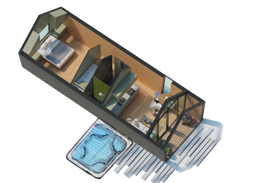 Plattegrond Diamond Suite met Jacuzzi