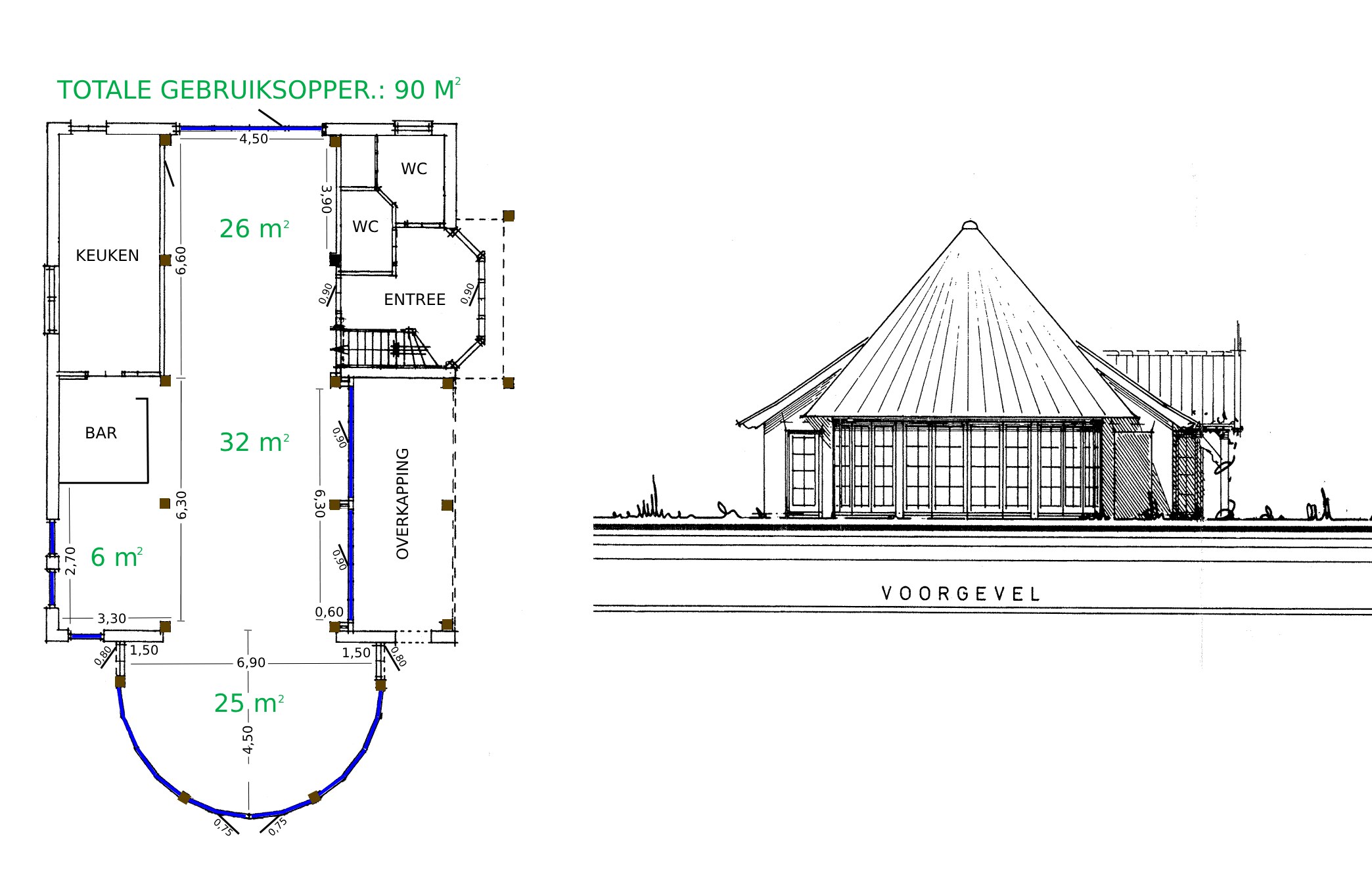 Plattegrond Landhuis van Outdoors Holten